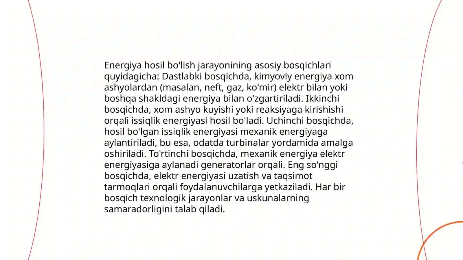 Metobalizm jarayonida energiya hosil bòlishi va sarflanishi 4