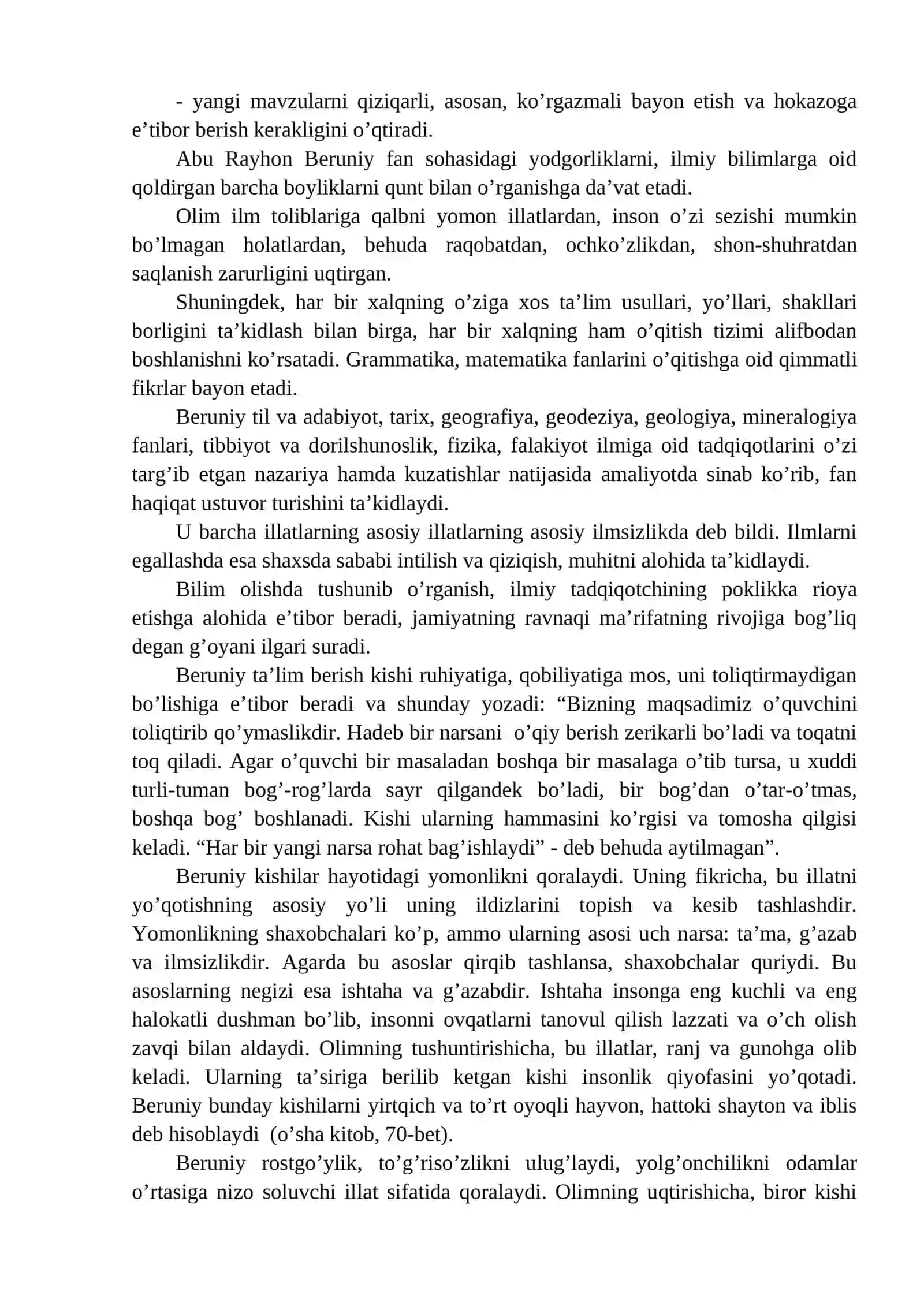 A.R.Beruniy Ta'lim Tarbiyaviy Qarashlari 4