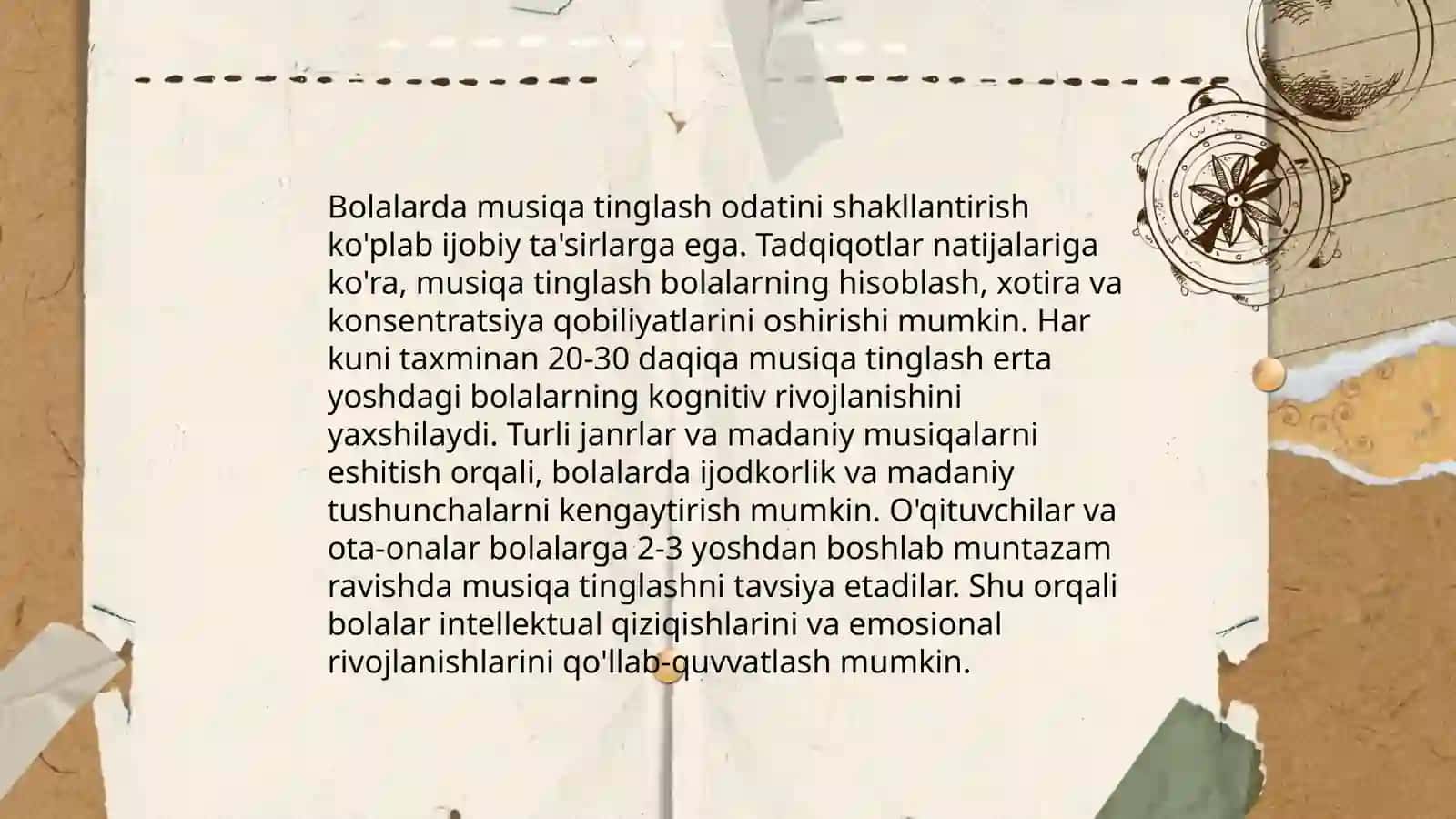 Boshlangich sinf oquvchilarida musiqa tinglash madaniyatini shakllantirish 4