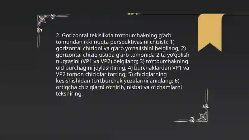 Gorizontal Vertikal va Ona Tekislik 4