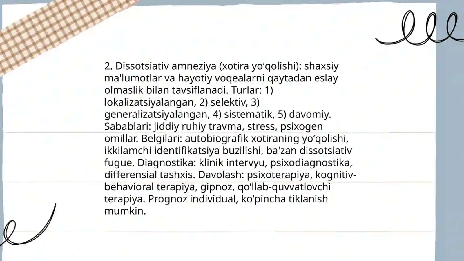 Dissotsiativ buzilishlar 4
