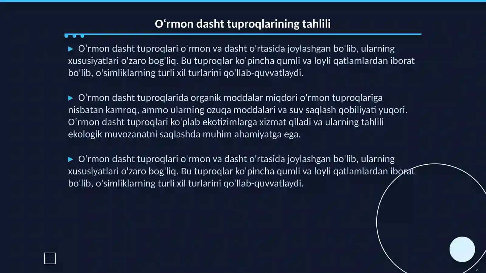 Oʻrmon va oʻrmon dasht tuproqlari 4