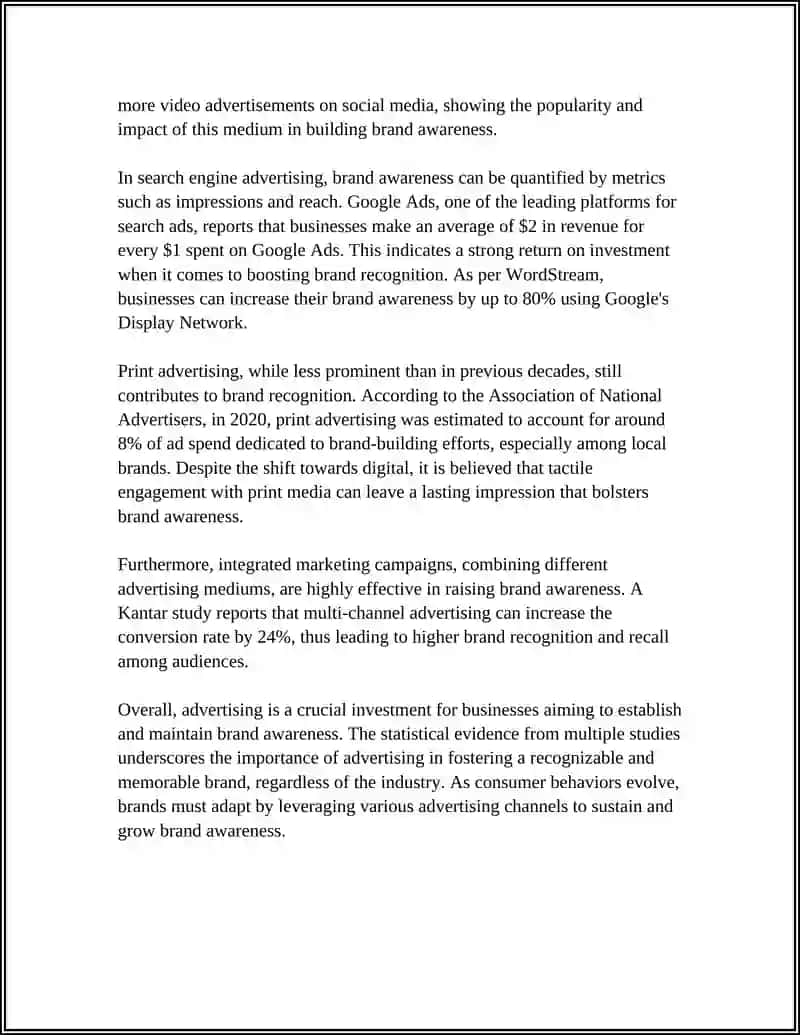 Role of Advertising in Brand Awareness 4