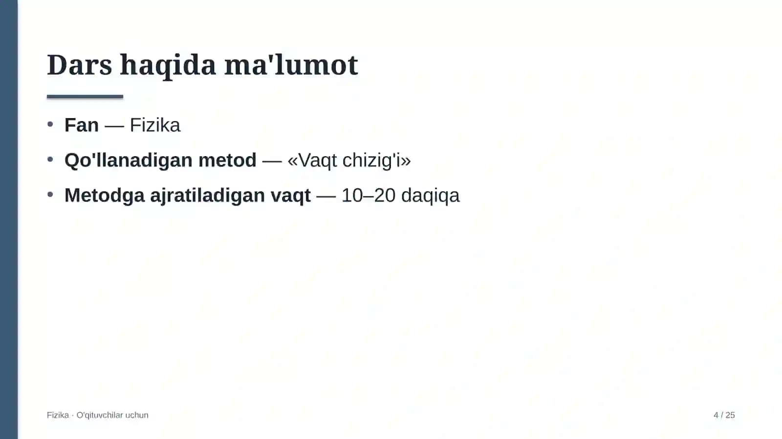 fizika darslarida vaqt chizig'i metodidan foydalanish 5883 4