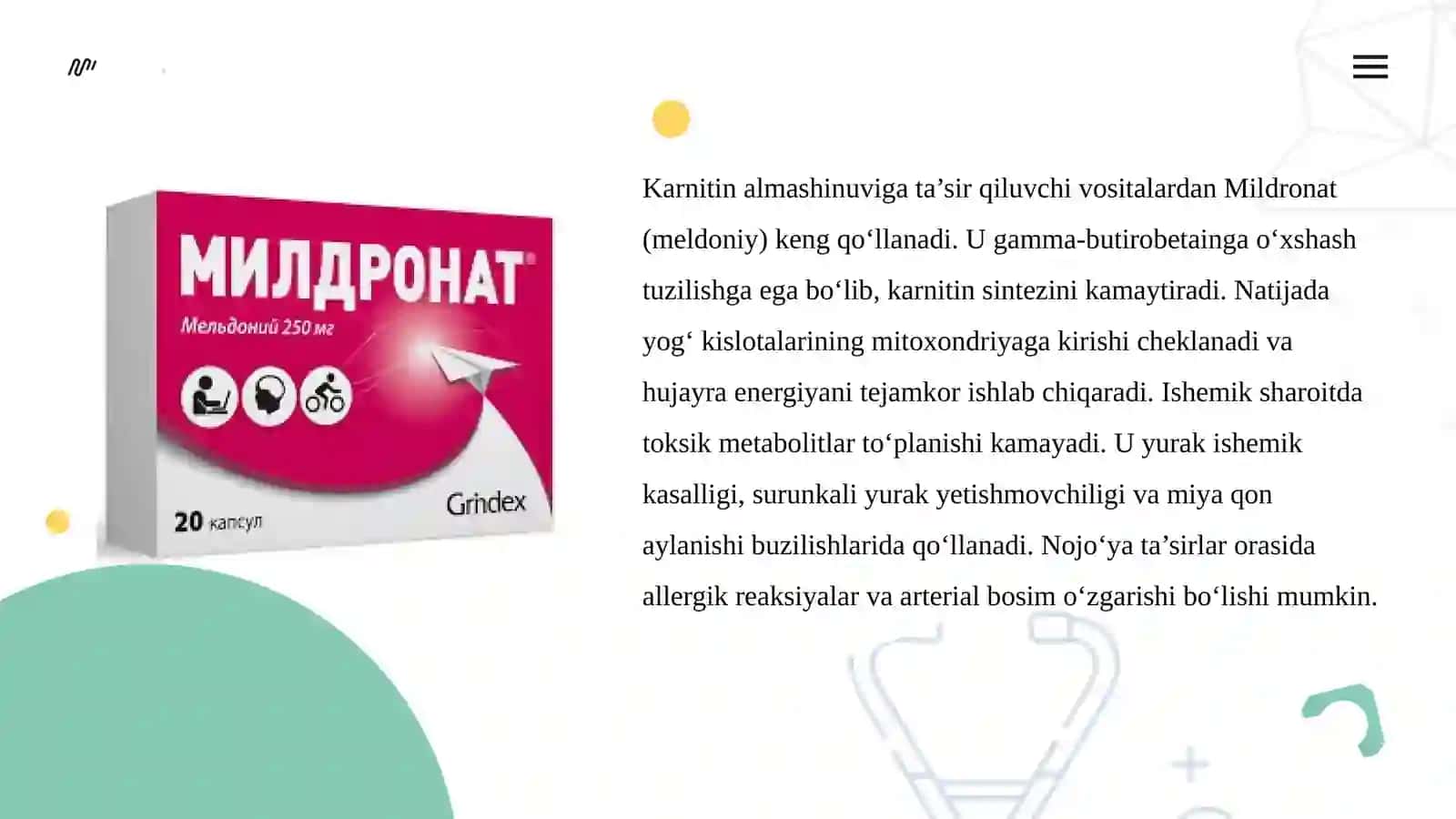 KARDIOPROTEKTOR VA METABOTROP VOSITALAR 4