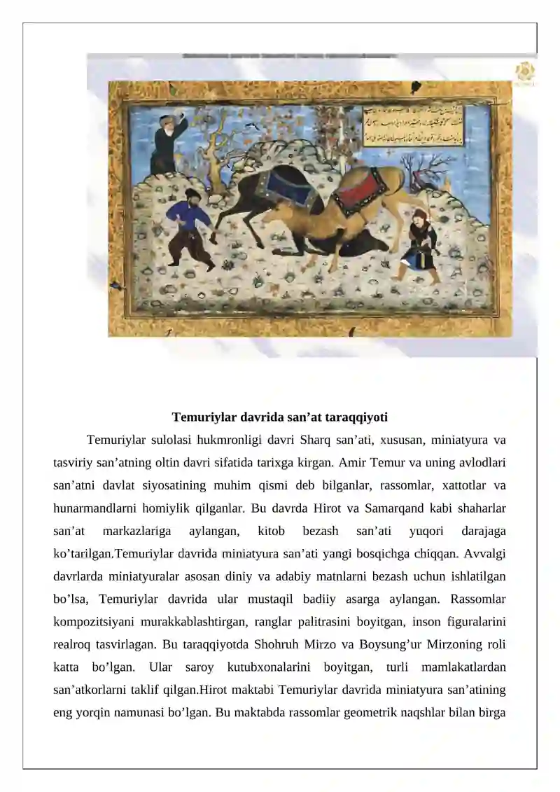 Kamoliddin Behzod va uning tasviriy san’at akademiyasi 4