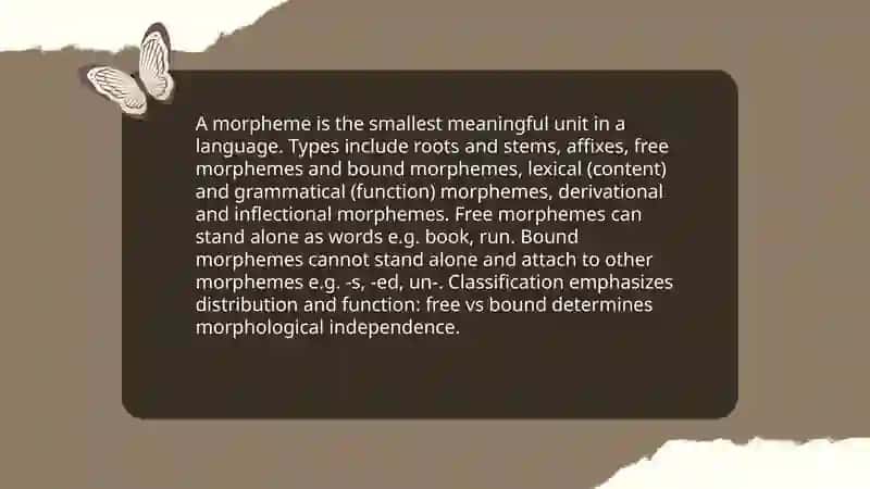 The subject metter of English morphology 4