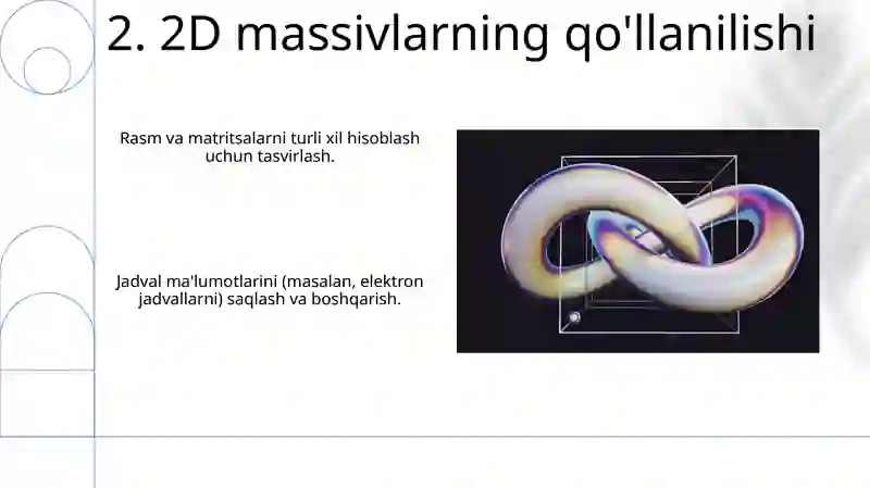 Python dasturlash tilida ikki o'lchovli massivlar bilan ishlash 4