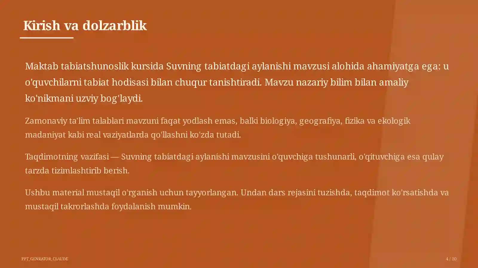 Suvning tabiatdagi aylanishi (2-sinf) 3