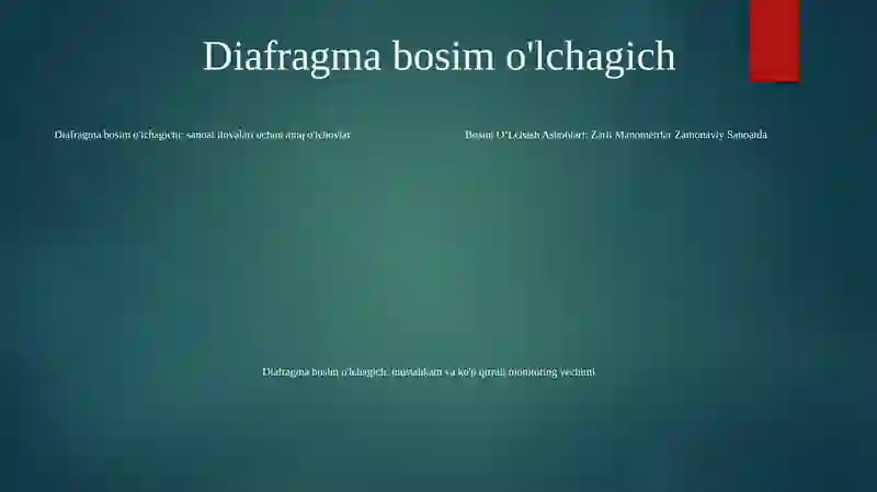 Bosim OʻLchash Asboblari 4