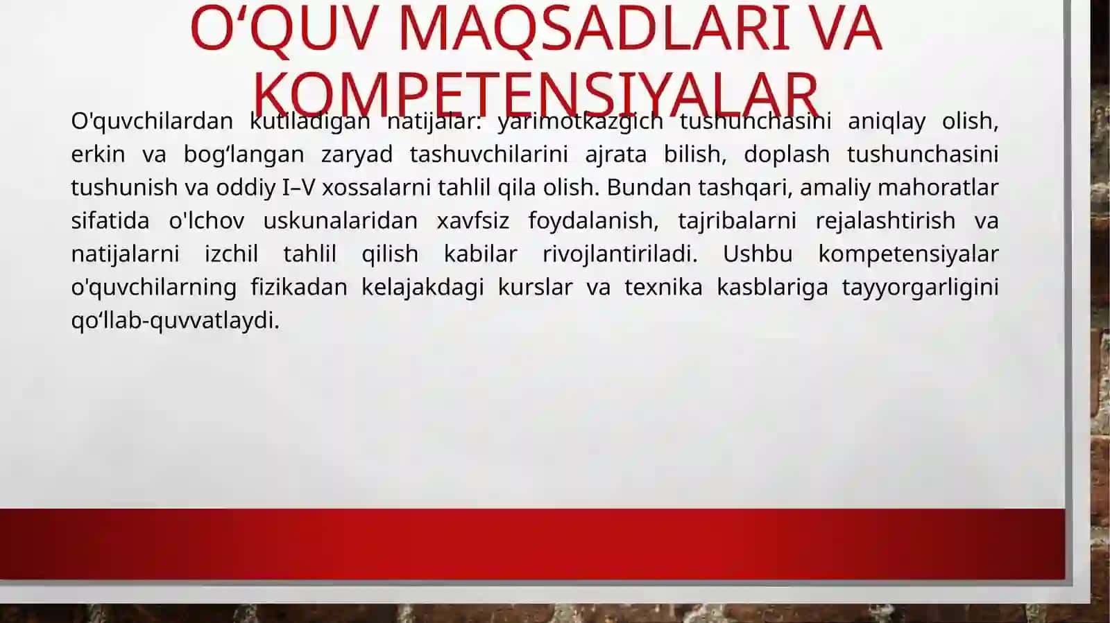 Yarimotkazgichlarning elektr otkazuvchanligi mavzusini oqitish metodikasi 4