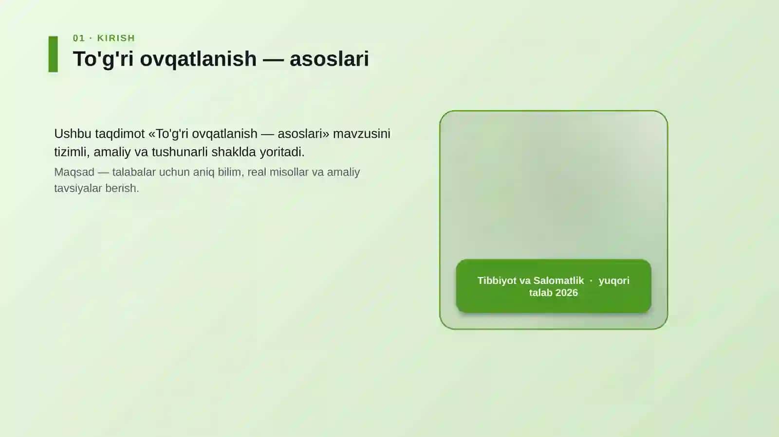 To'g'ri ovqatlanish — asoslari 4