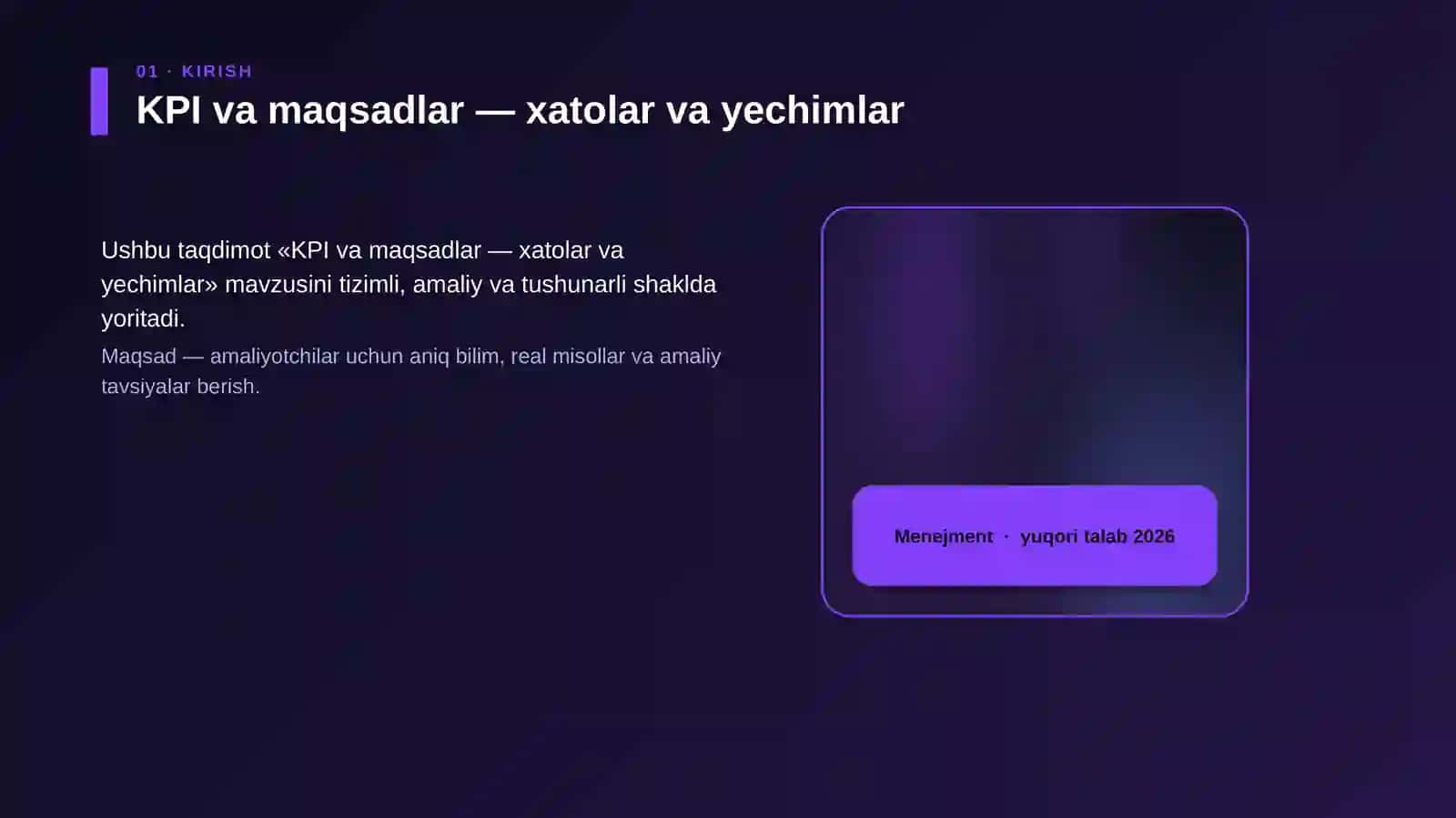 KPI va maqsadlar — xatolar va yechimlar 4