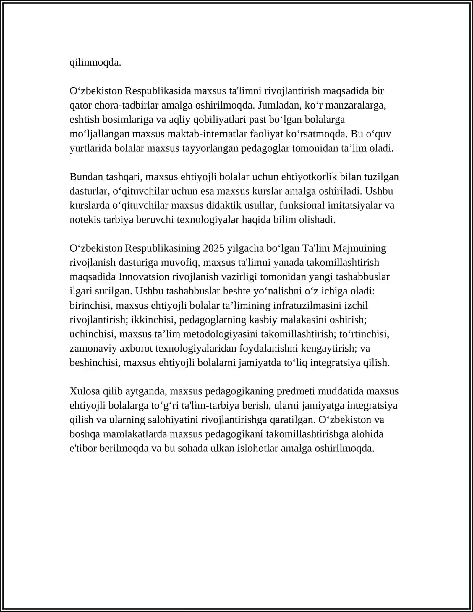 MAXSUS PEDAGOGIKA FANINING PREDMETI 4