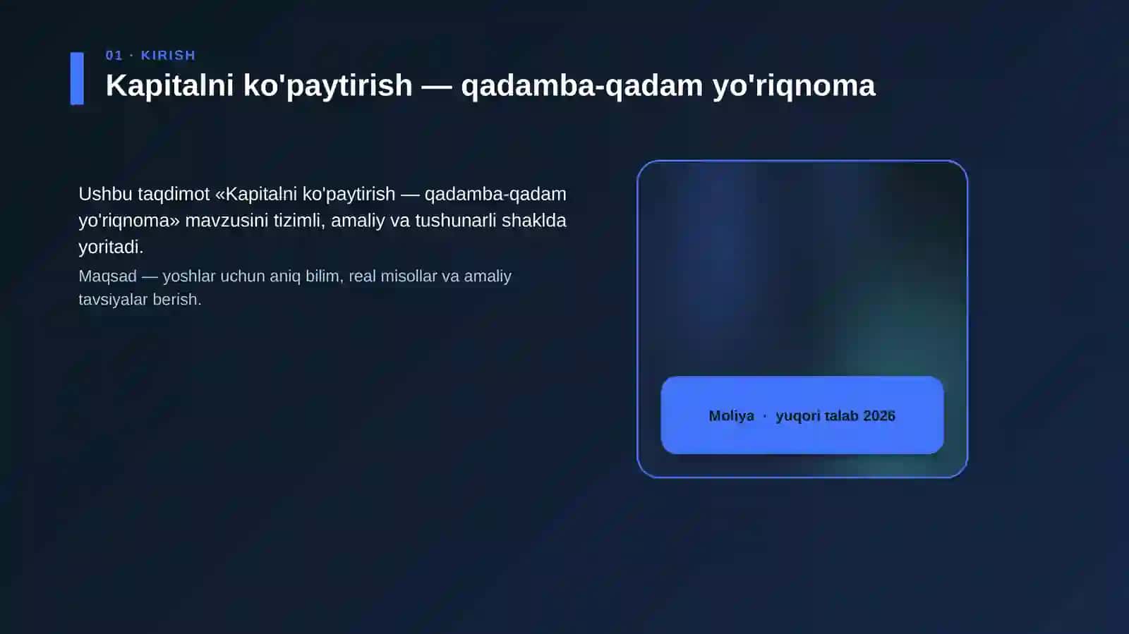 Kapitalni ko'paytirish — qadamba-qadam yo'riqnoma 4