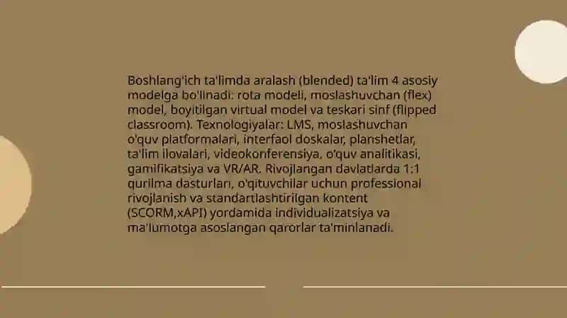 Innovatsion texnologiyalarning rivojlangan davlatlar boshlang'ich ta'lim tizimida qo'llanilishi 4