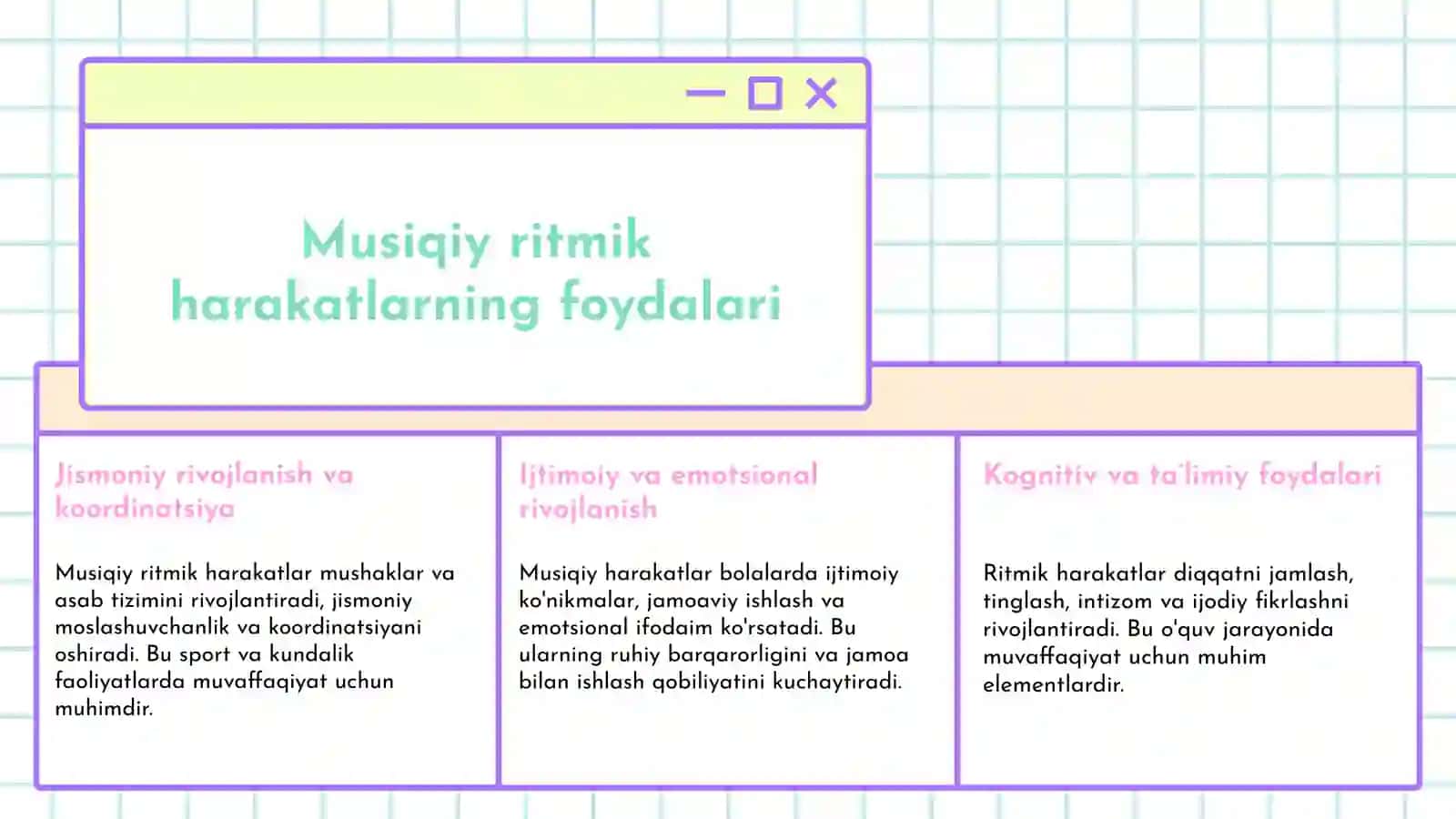 Bolalarni   musiqiy  ritmik   harakatlarga   ôrgatish 4