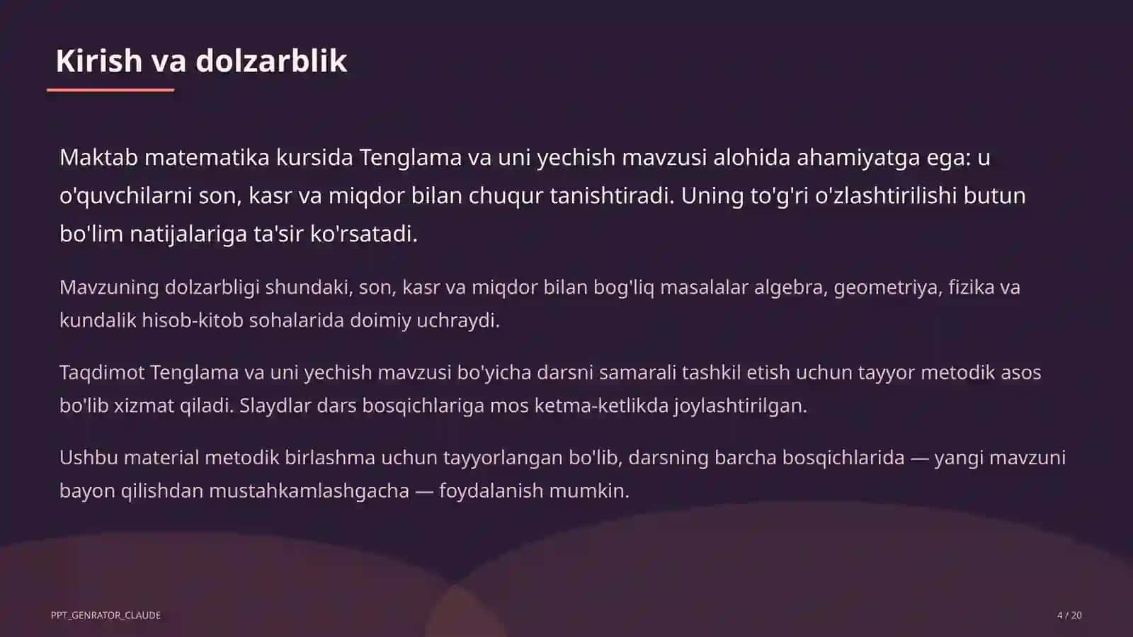 Tenglama va uni yechish (5-sinf) 2