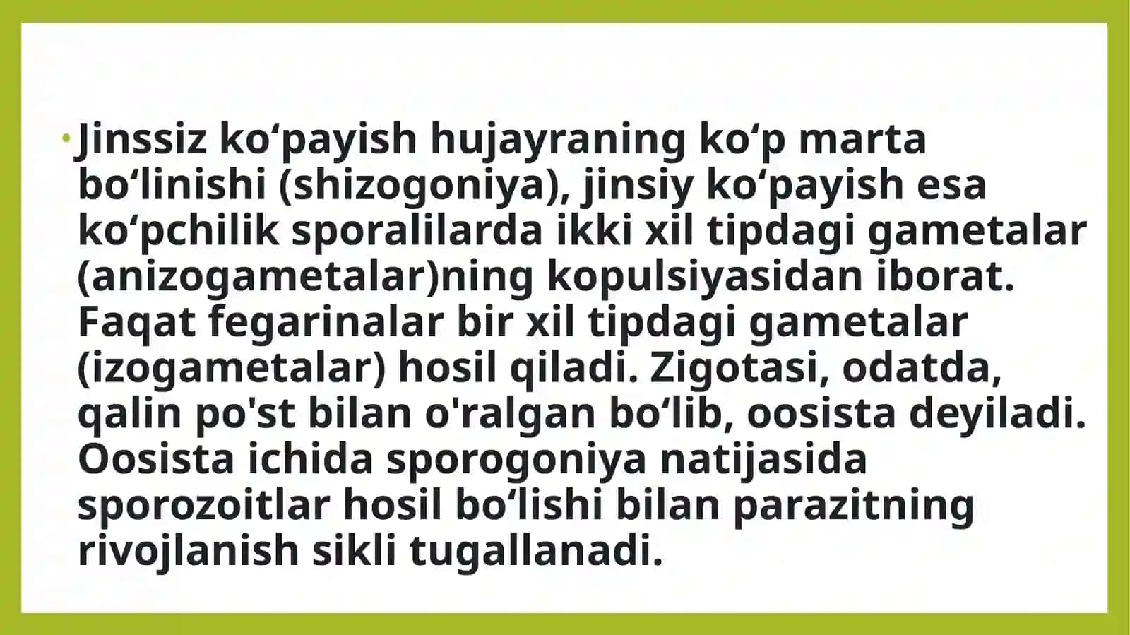 SPORALILAR - ODAM PARAZITLARI 4