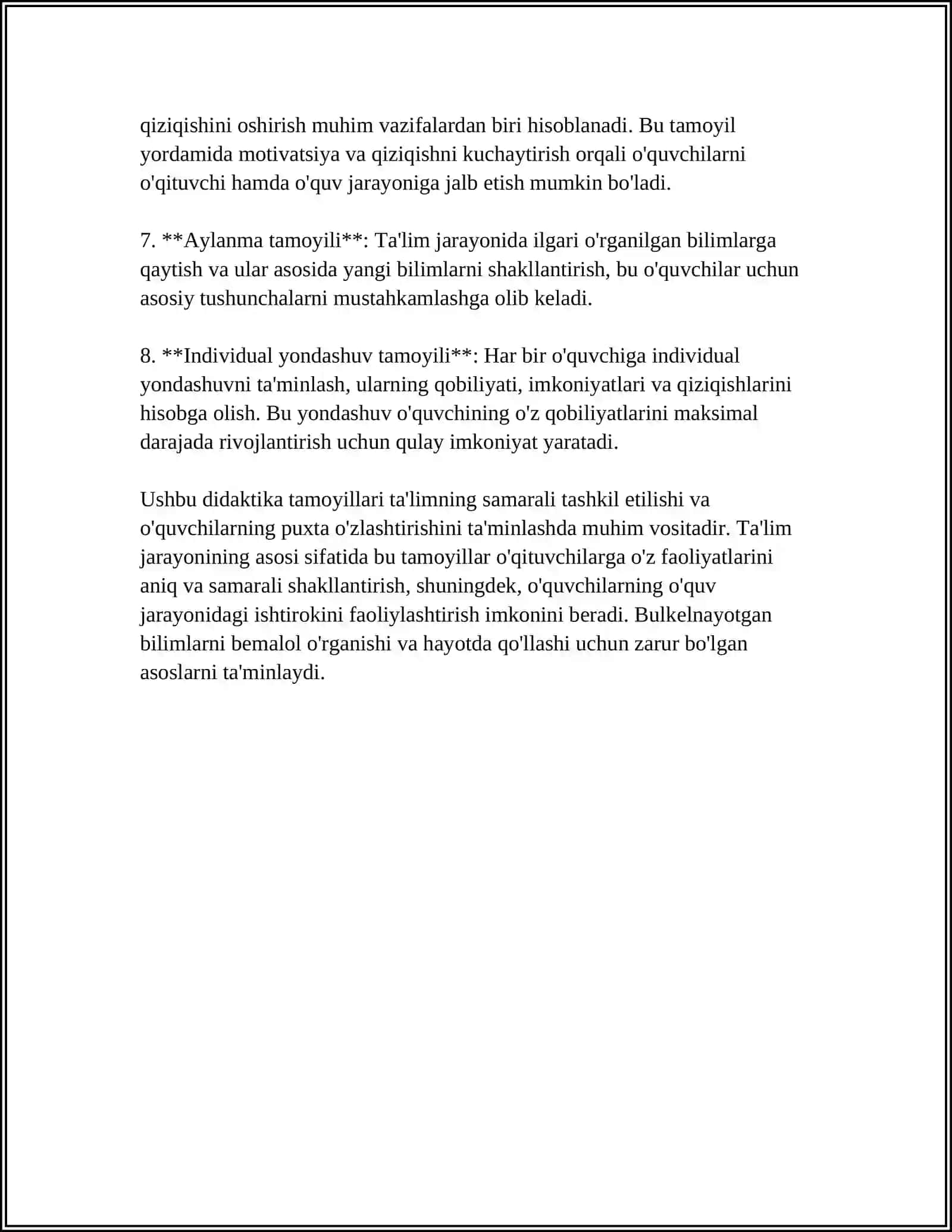 DIDAKTIKA - PEDAGOGIKA TAʼLIM NAZARIYASI 4