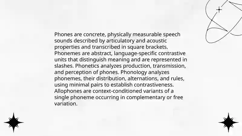 The difference between Phonetics and Phonology 4