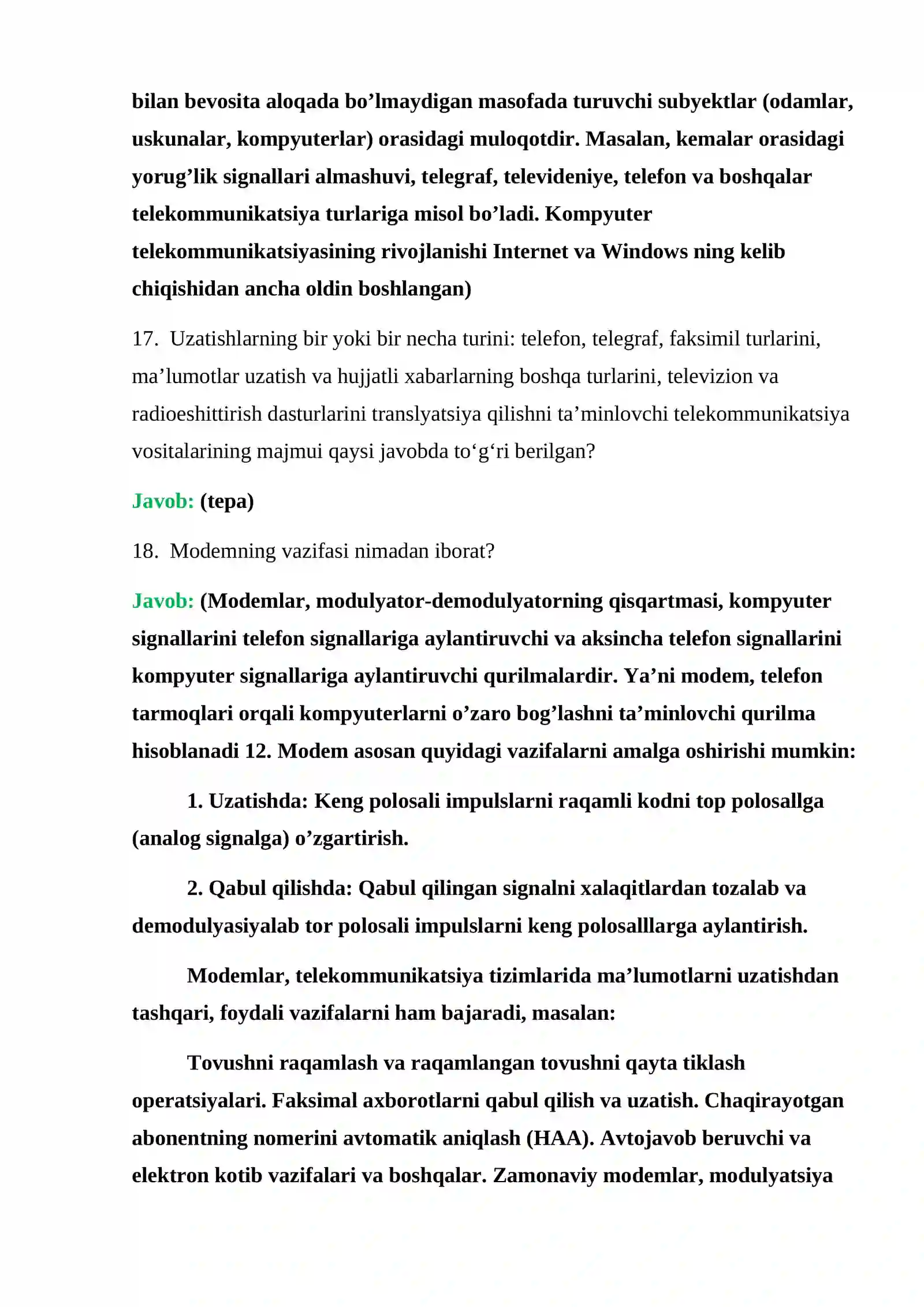TEST.ARGOS.UZ PLATFORMASIDAGI SAVOLLAR 4