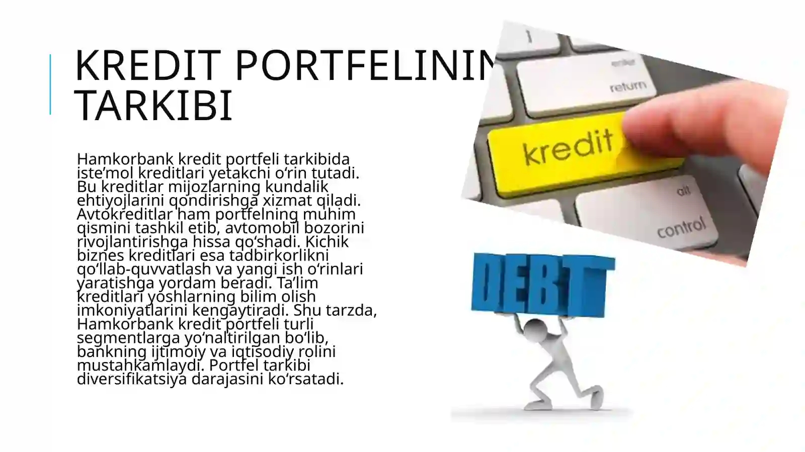 Tijorat banklarning kredit portfelini tahlil qilib kelish 4