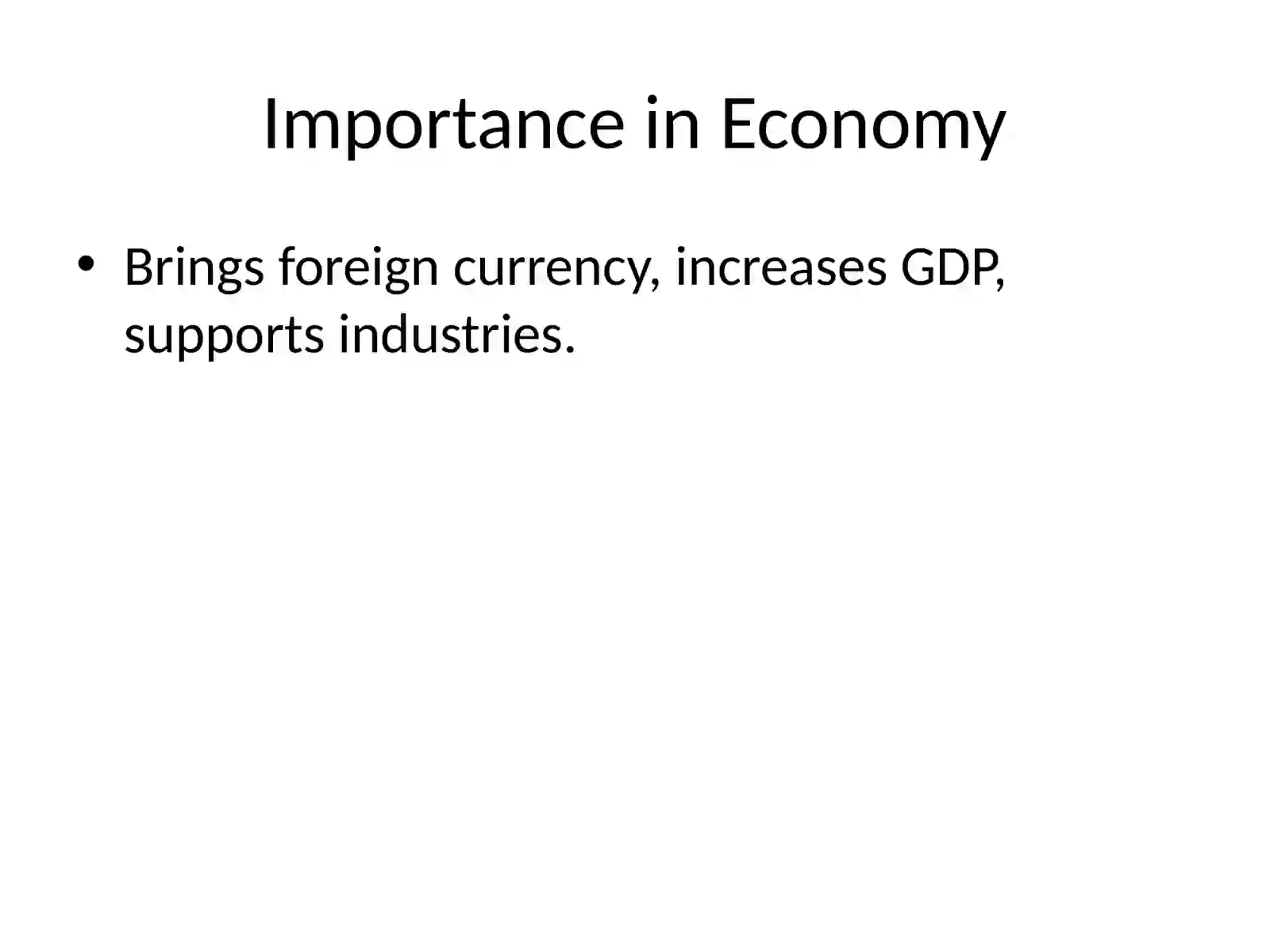 tourism as an economic sector 4