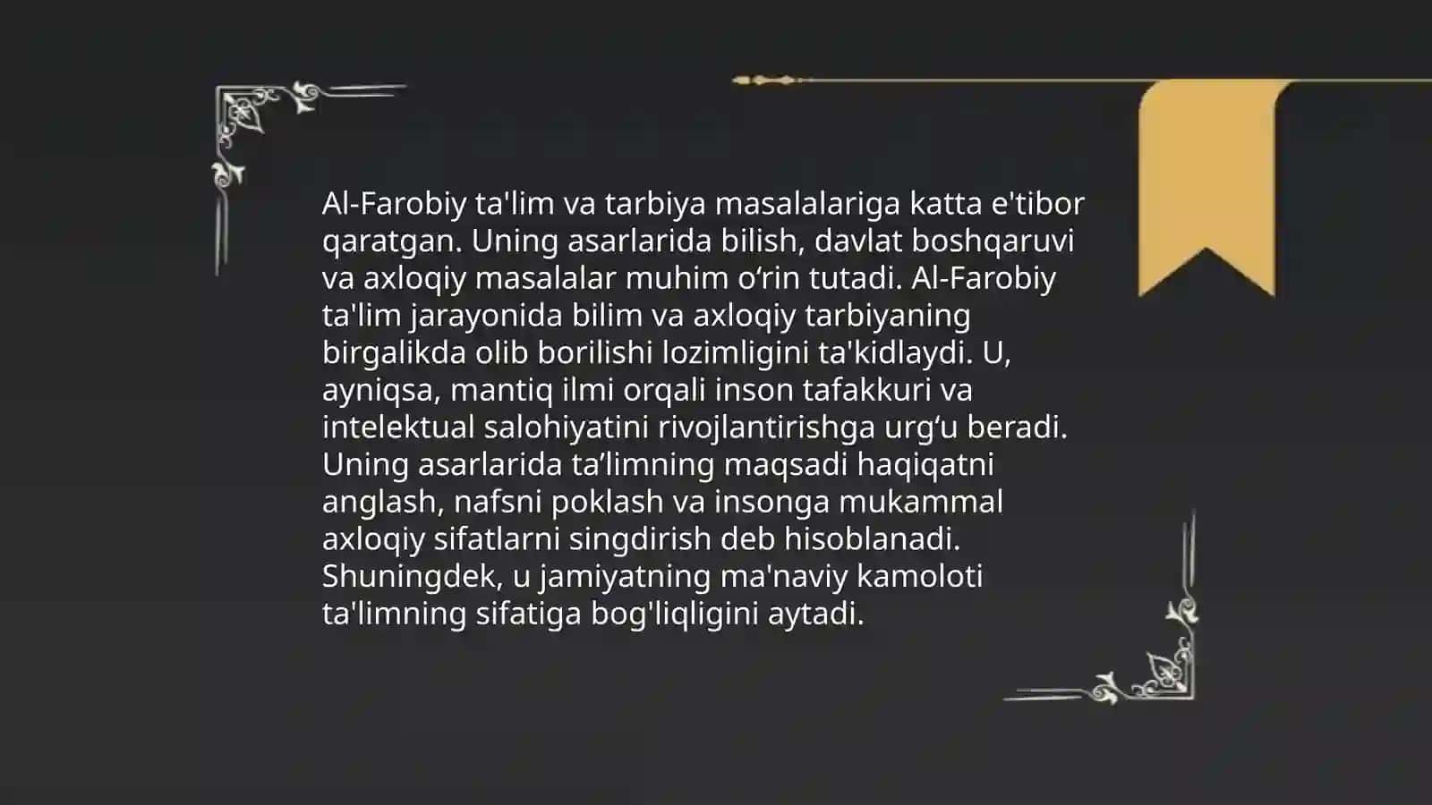 Sharq mutafakkirlari asarlarida berilgan tarbiya masalasi 4