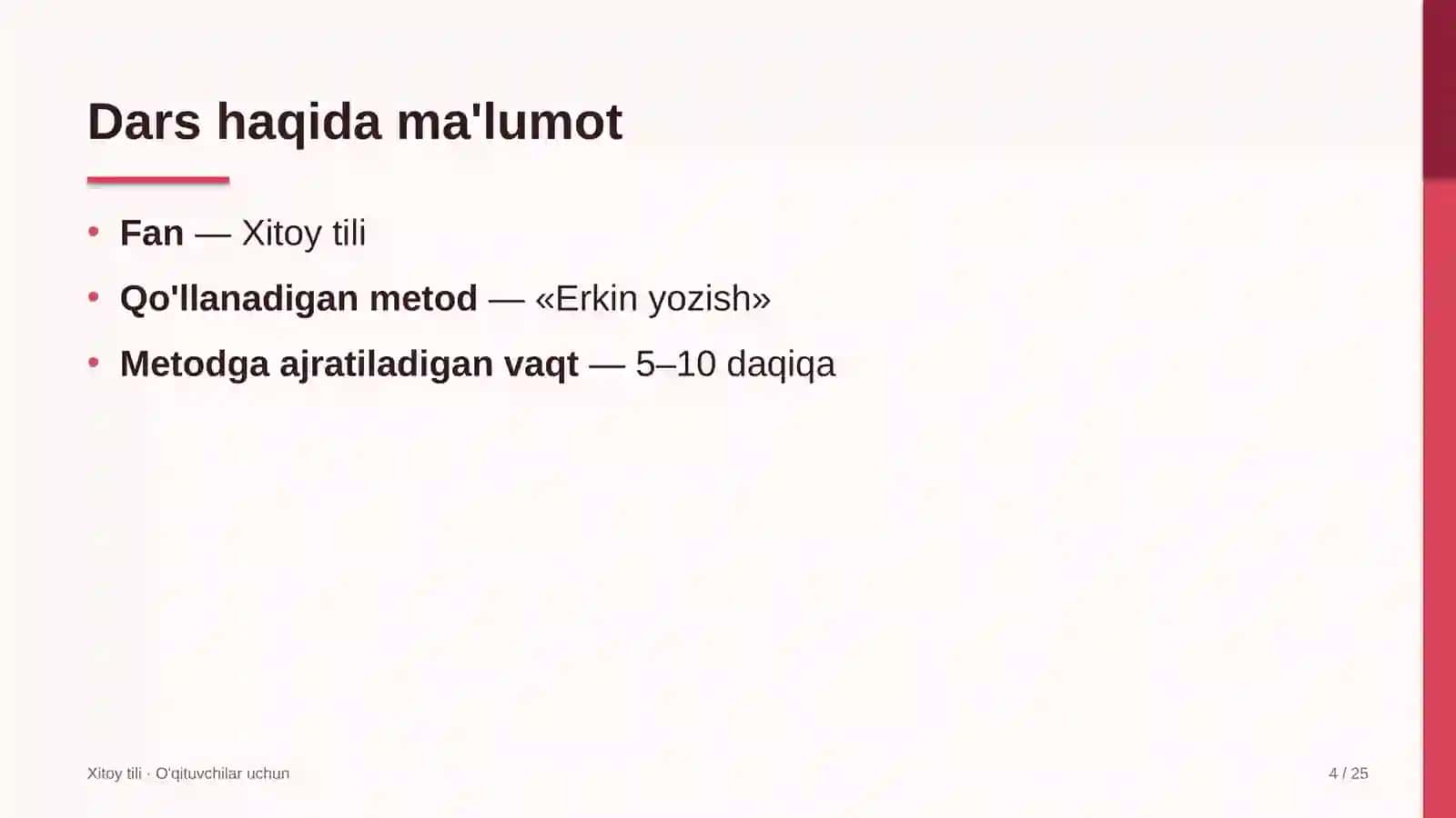 xitoy tili darslarida erkin yozish metodidan foydalanish 7189 4