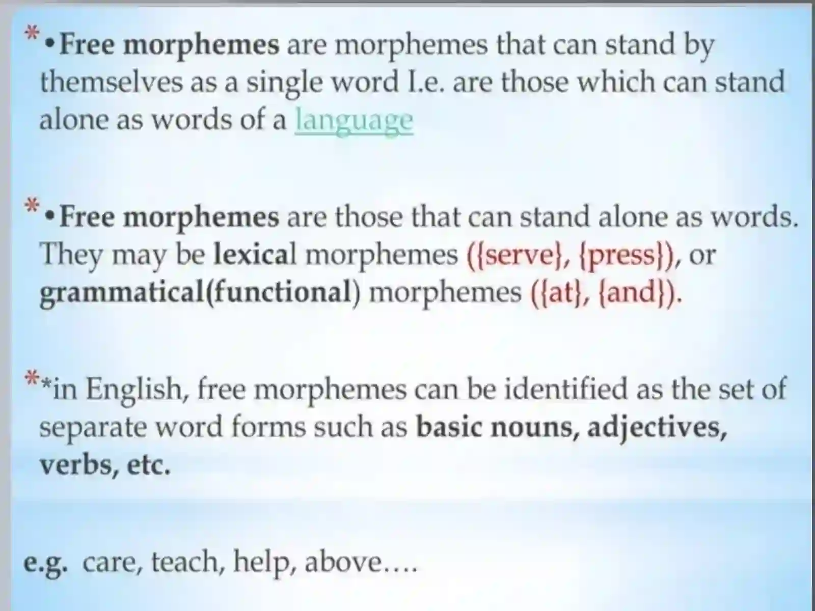 MORPHOLOGY 4