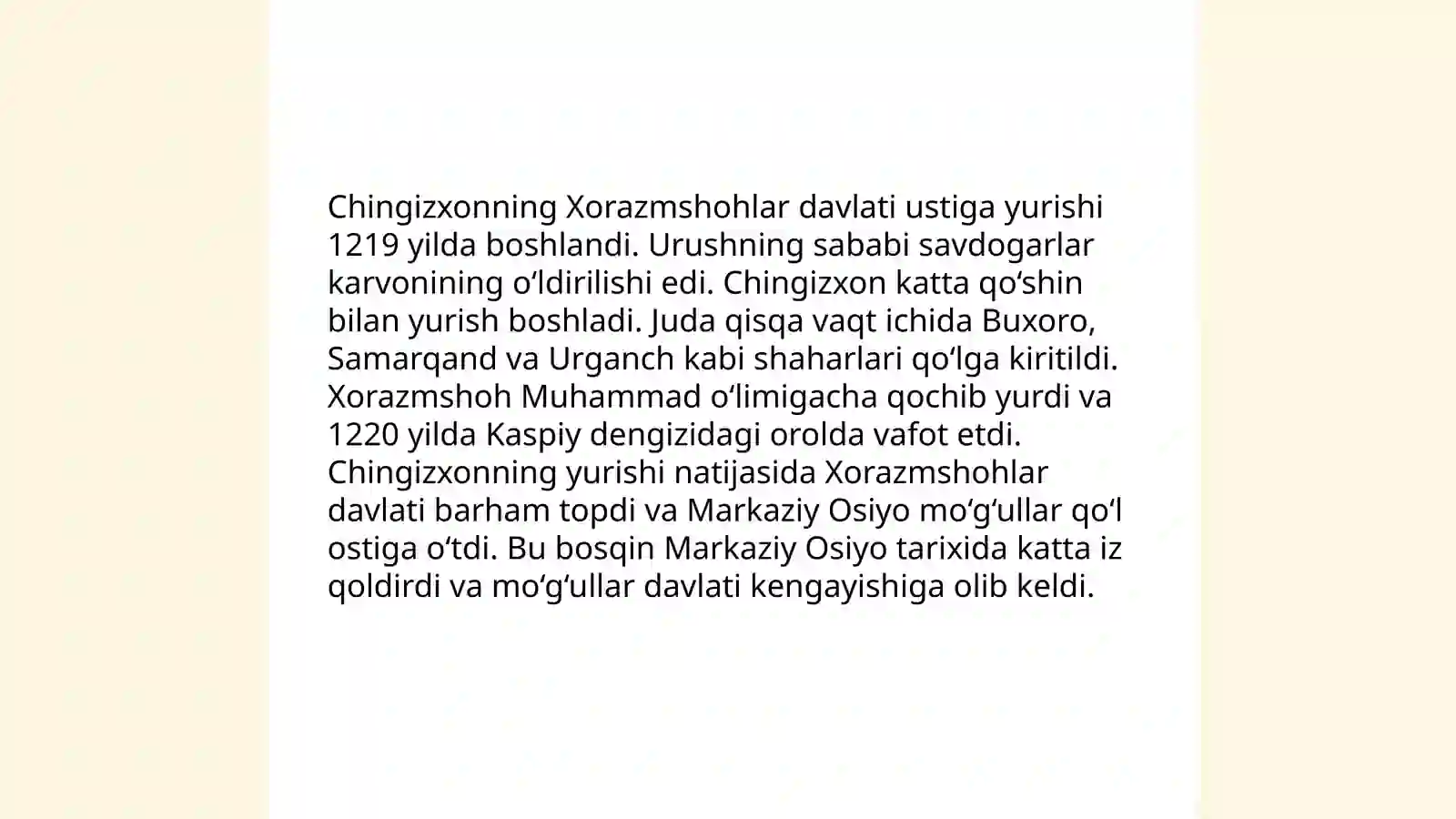 Mo'g'ullar imperiyasi tarixi 4