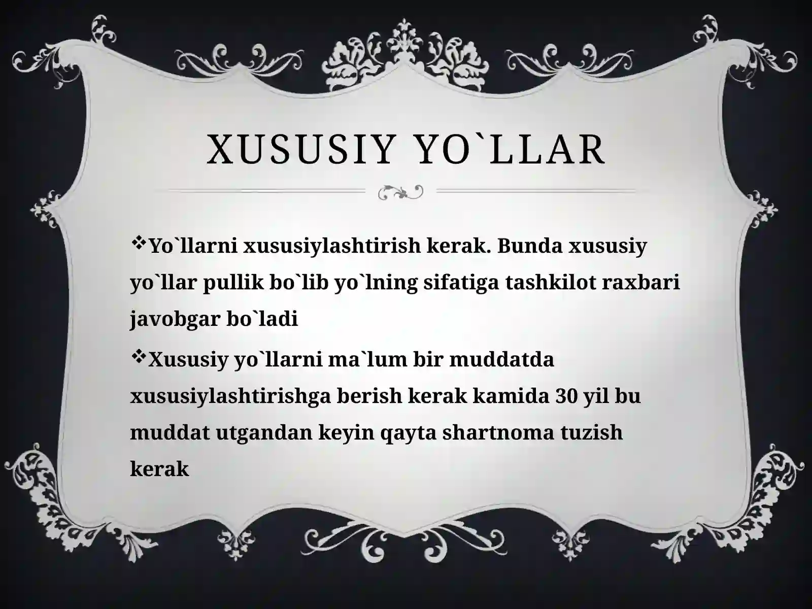Avtomobilyo`llari 4