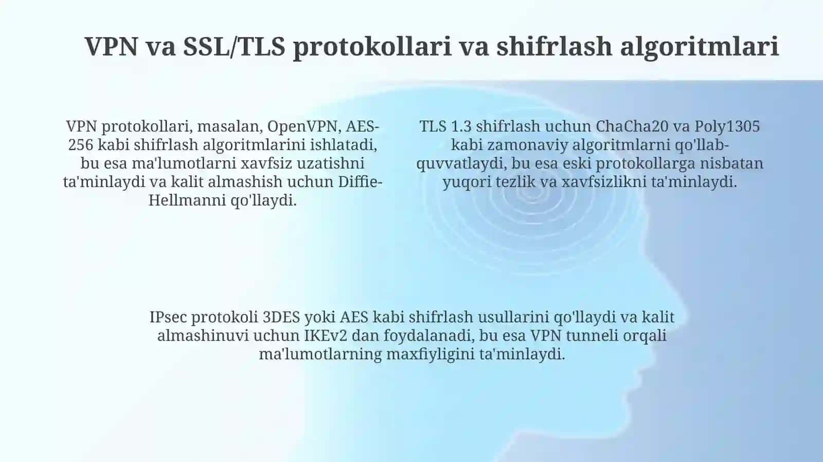 Tarmoq orqali uzatiladigan maʼlumotlarni shifrlash texnologiyalari ( VPN, SSL/TLS) 4