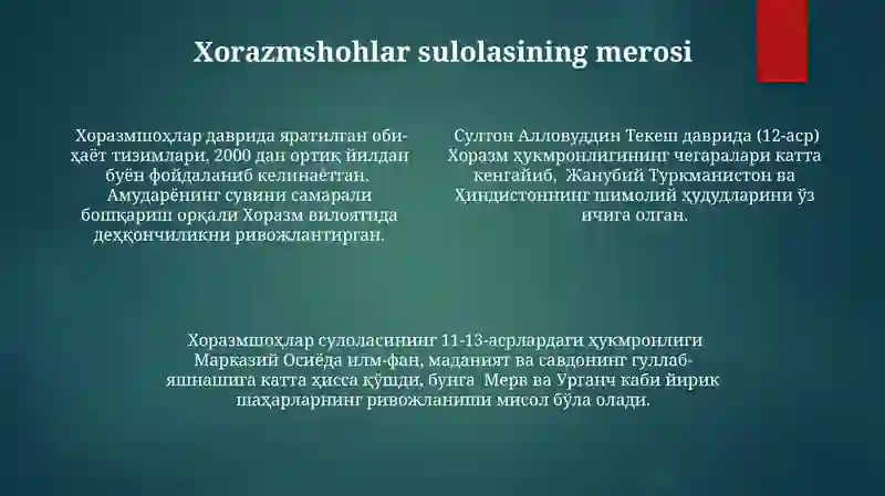Xorazmshohlar Davlati 4