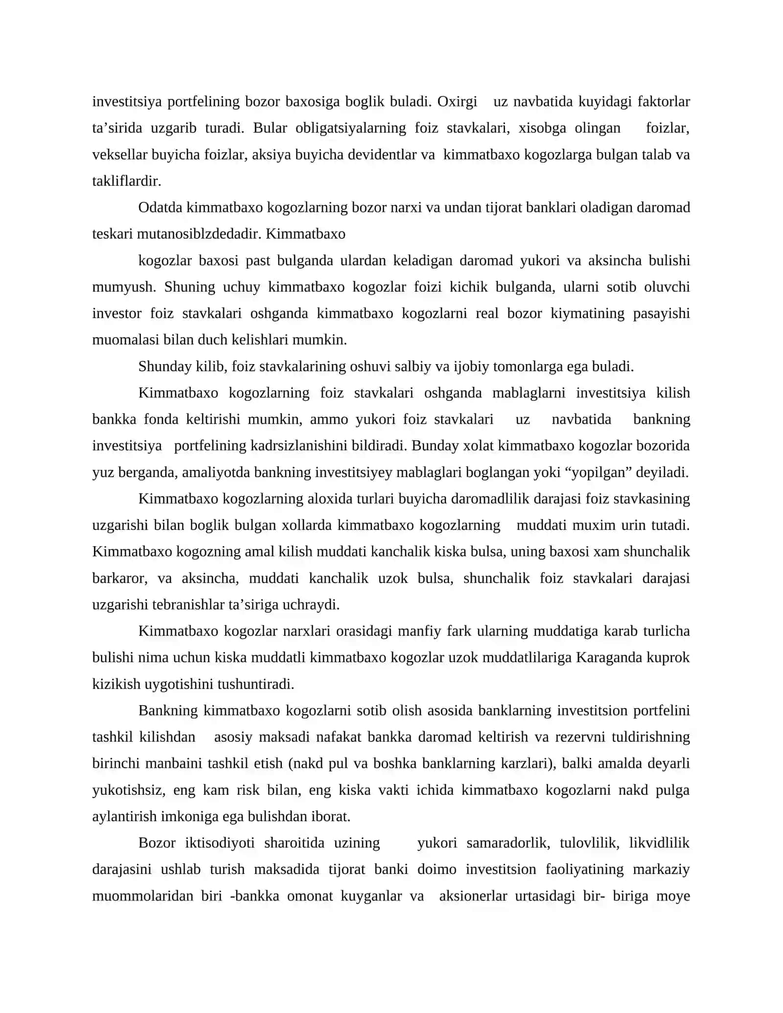 Qimmatbaxo kogozlar va fond birjasi 4