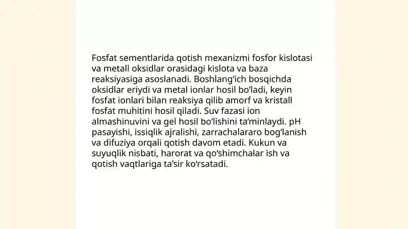Fosfat asosli sementlar 4