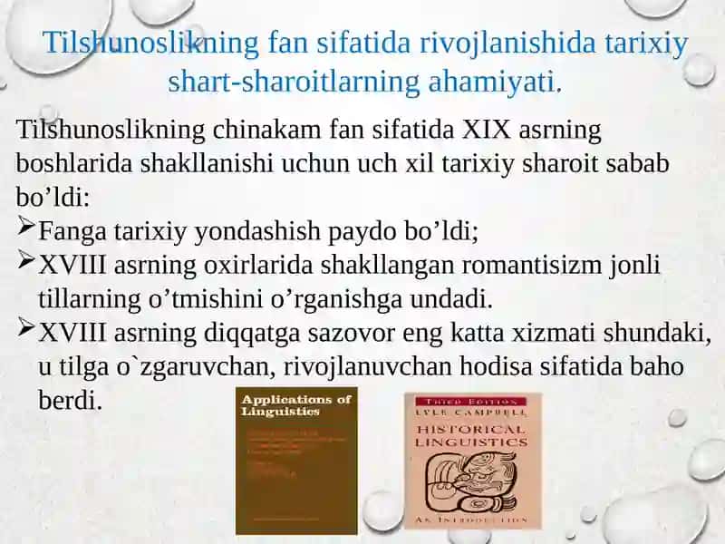 XIX ASRDA QIYOSIY-TARIXIY TILSHUNOSLIKNING VUJUDGA KELISHI.VILGELM FON GUMBOLDT TA`LIMOTI 4