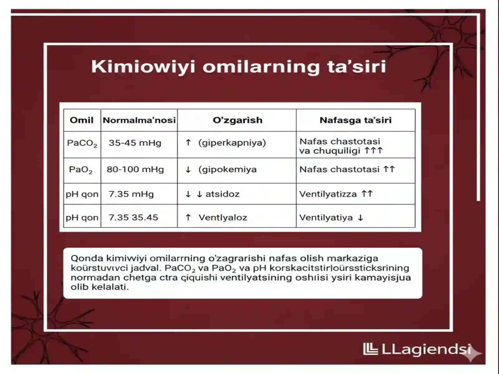 NAFAS TIPLARI VA NAFASNING O'Z-O'ZINI BOSHQARISHI taqdimot 4