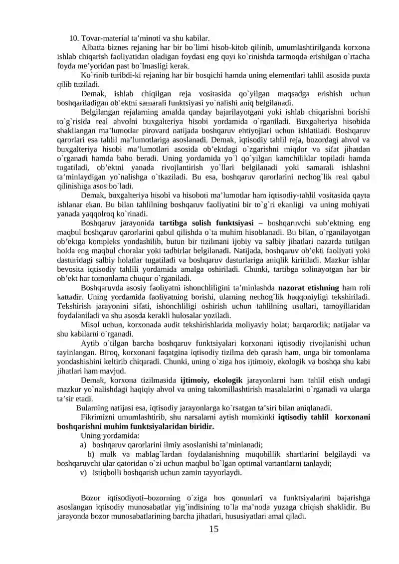 “Mehmonxonalar xo‘jaligi faoliyati tahlili” fanida qo‘llaniladigan usullar 4