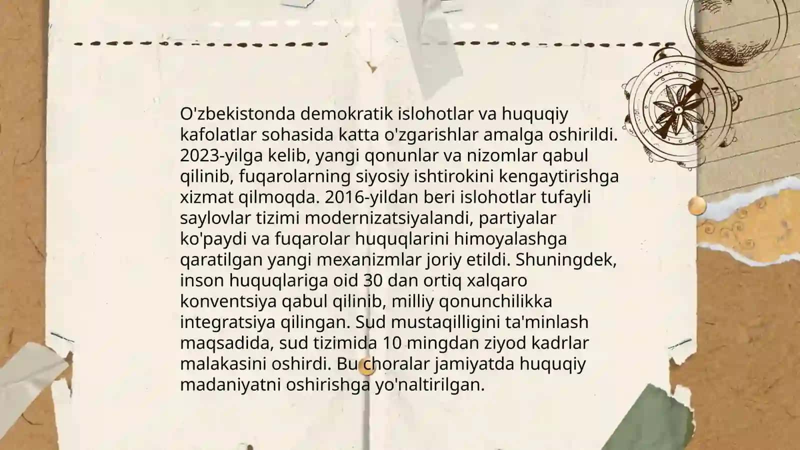 Yangi O'zbekistonda inson haq-huquqlarini va erkinliklari kafolatining yaratilishi 4