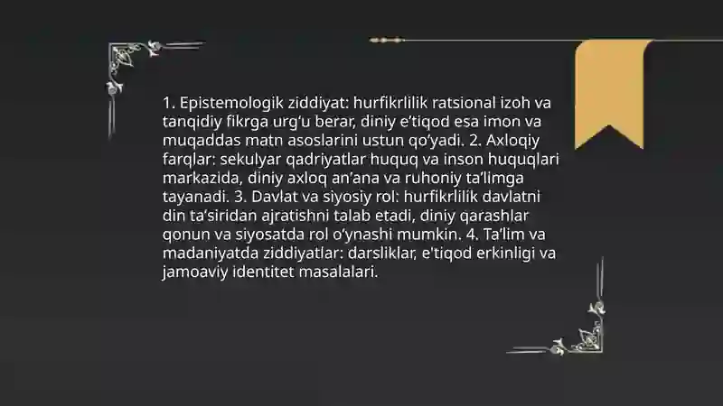 Din va hurfikrlilik 4