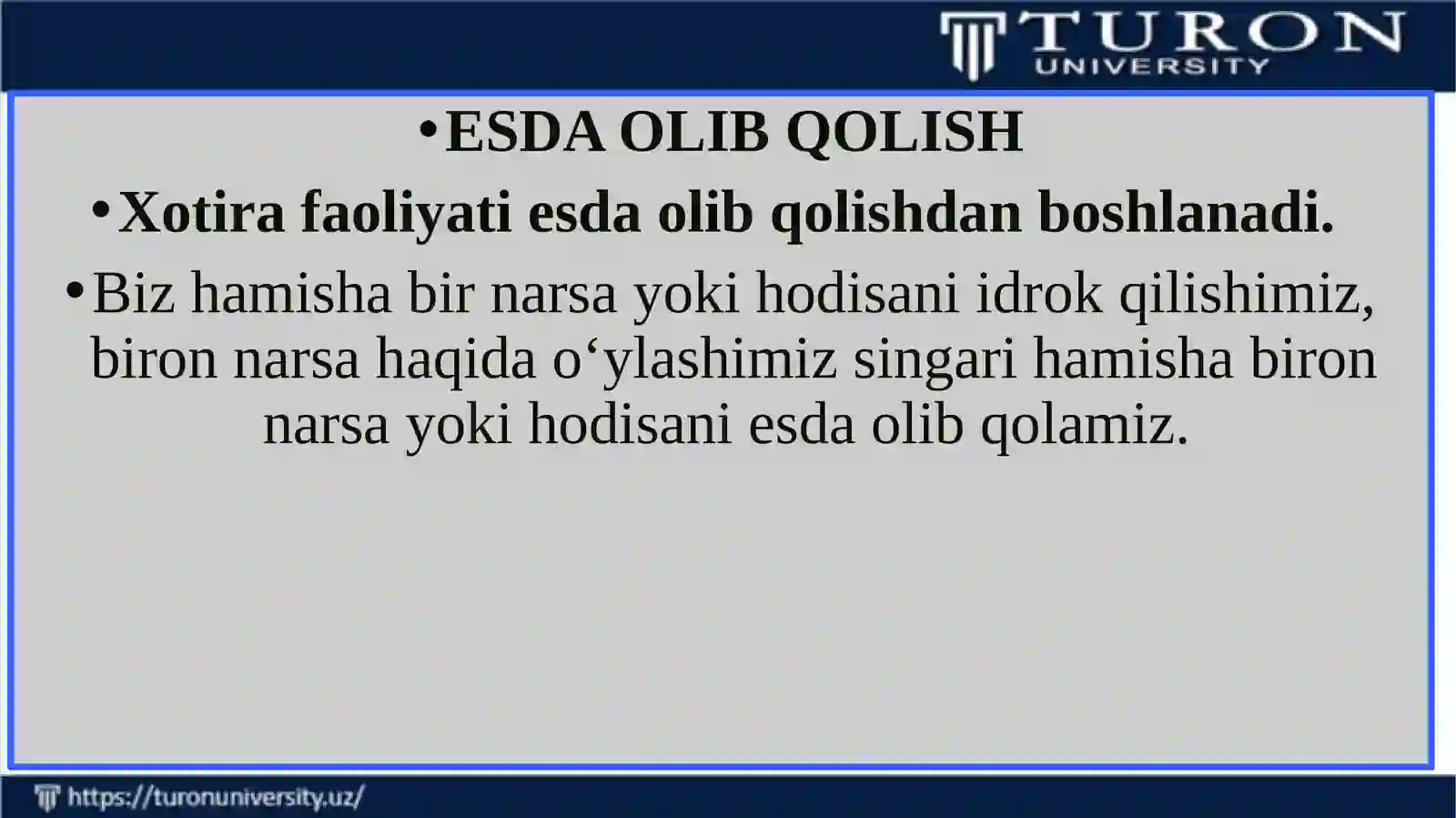 XOTIRA HAQIDA TUSHUNCHA 4