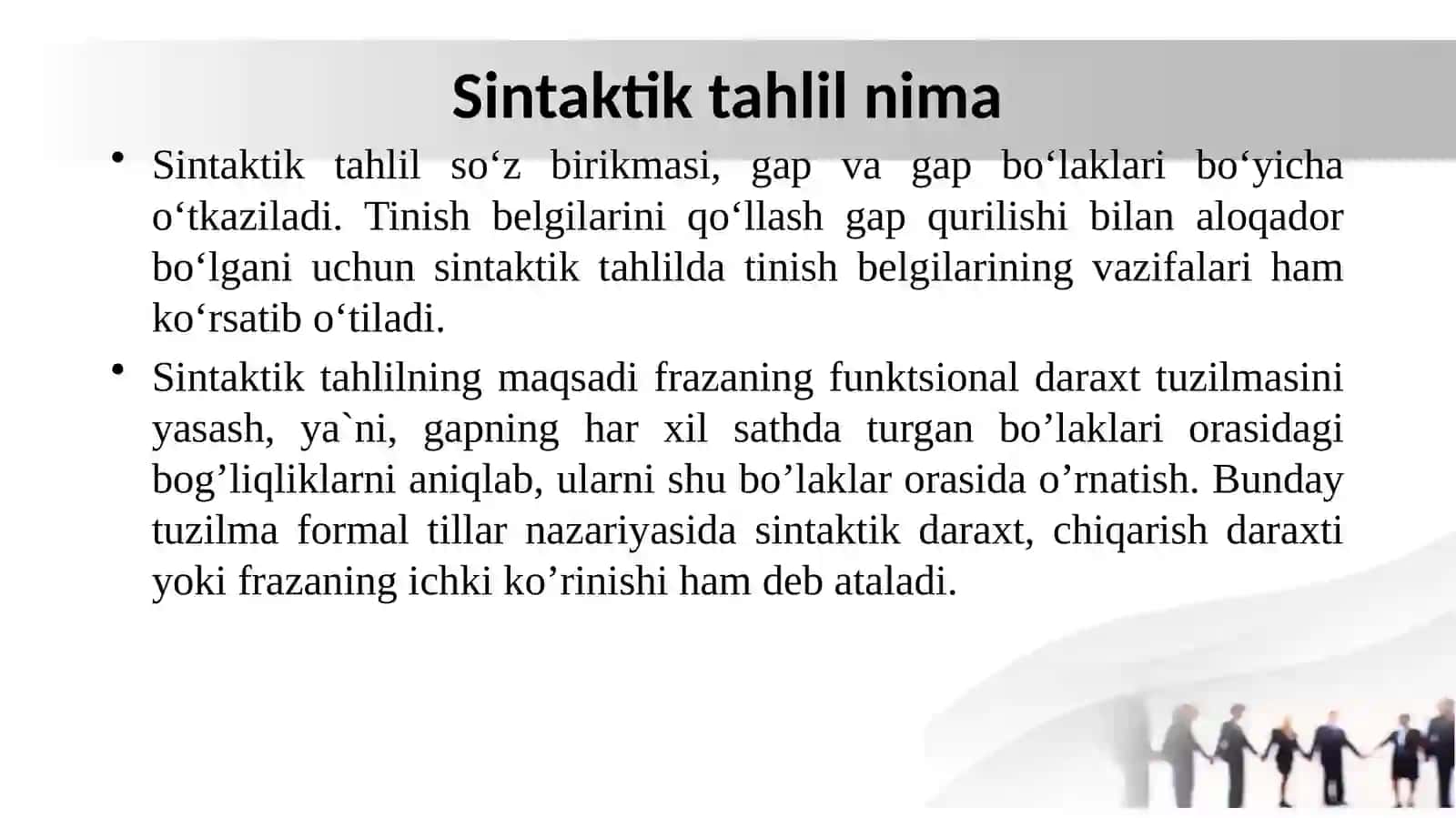 Sintaktik tahlilning avtomatik tizimi 4
