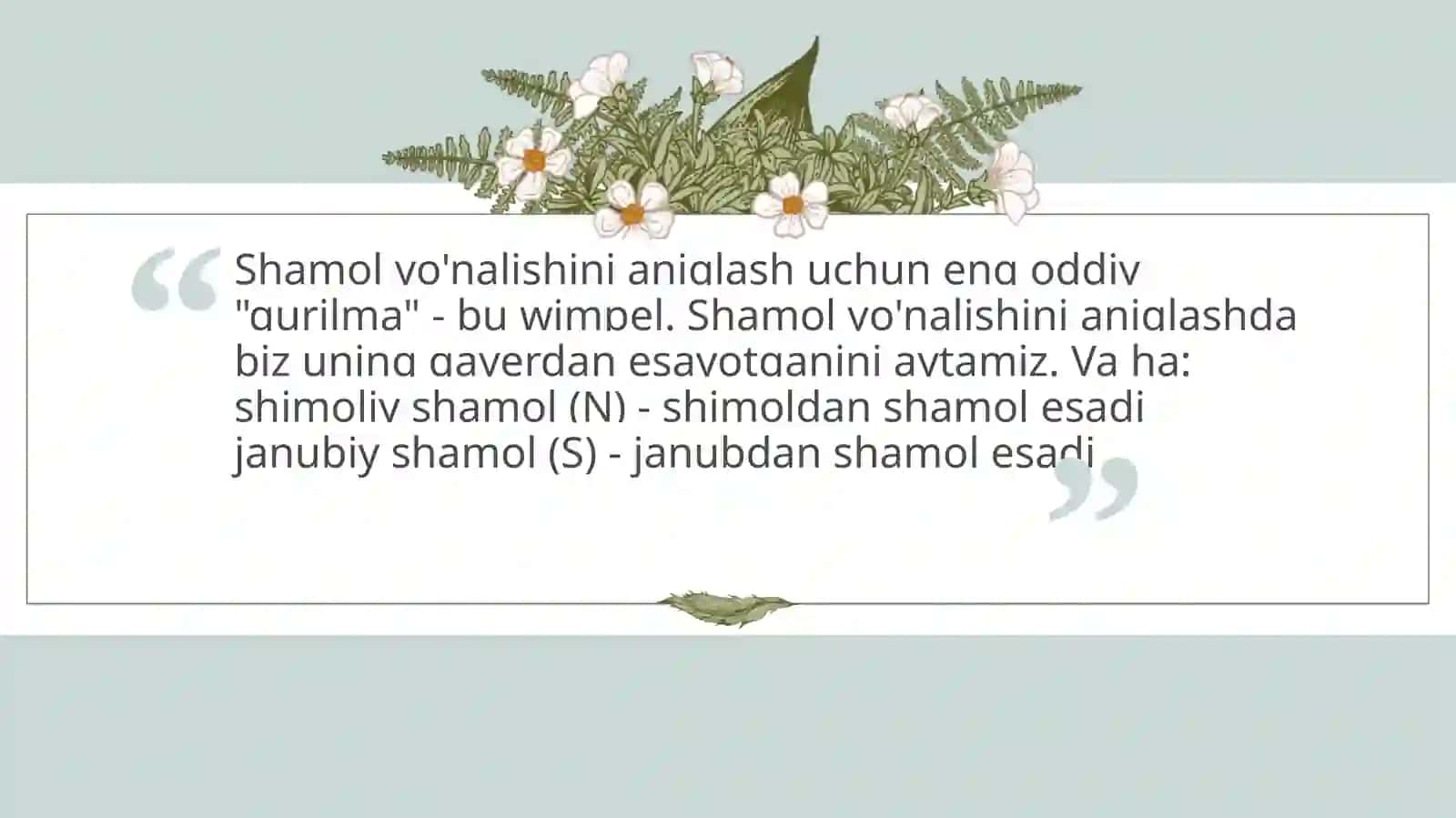 Shamollar, uning turlari, mahalliy va sayyoraviy shamollar 4