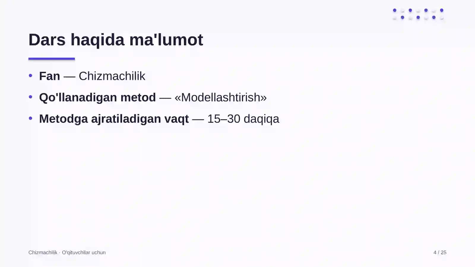 chizmachilik darslarida modellashtirish metodidan foydalanish 1768 4
