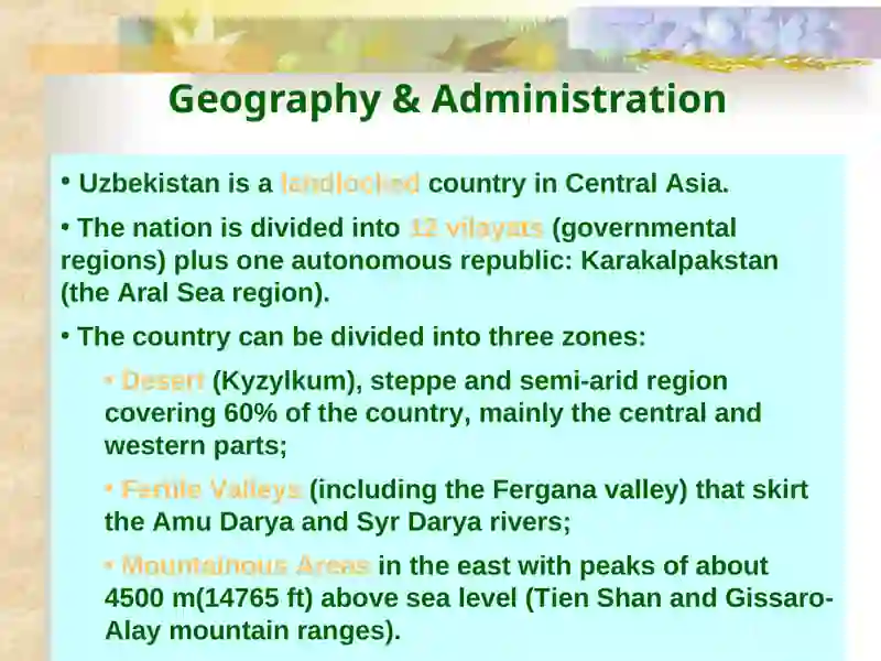 Uzbekistan – General Information 4