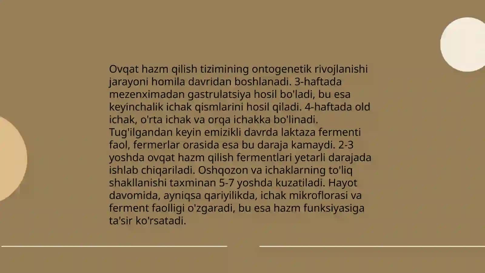 Ovqat hazm qilish tizimining yosh xususiyatlari va ovqatlanish gigiyenasi 4