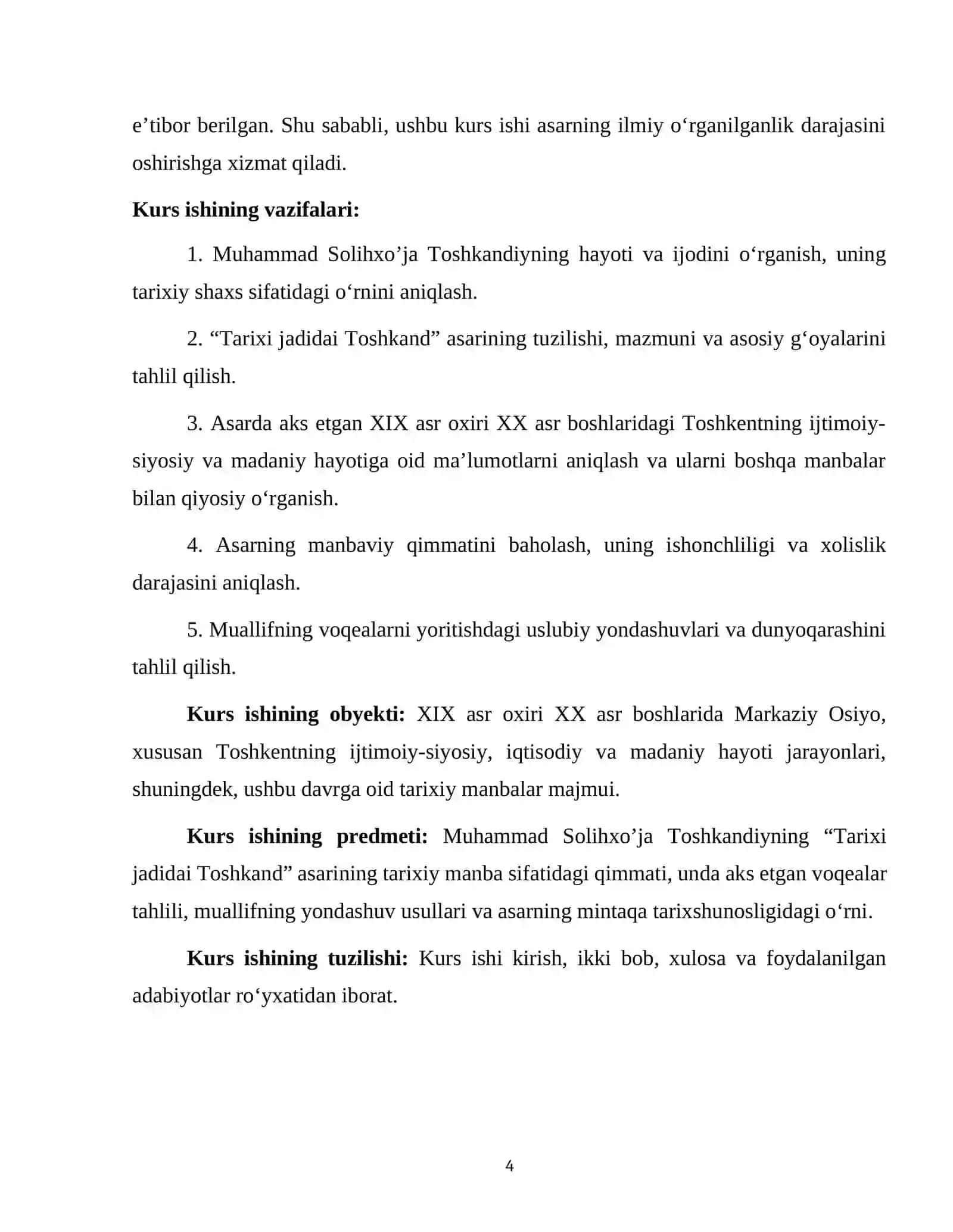 Muhammad Solihxo’ja Toshkandiyning “Tarixi jadidai Toshkand” asari 4