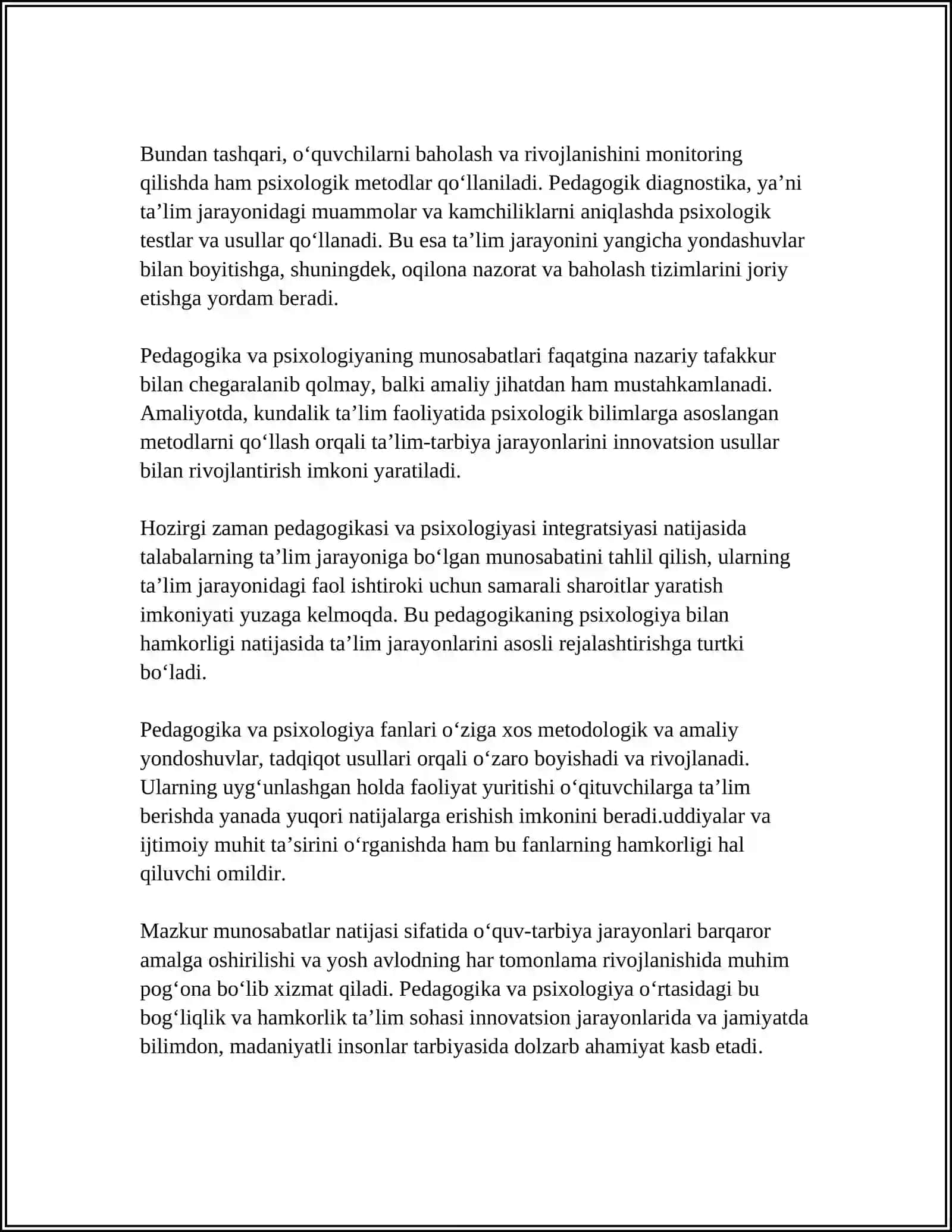 PEDAGOGIKANING BOSHQA FANLAR BILAN ALOQASI 4